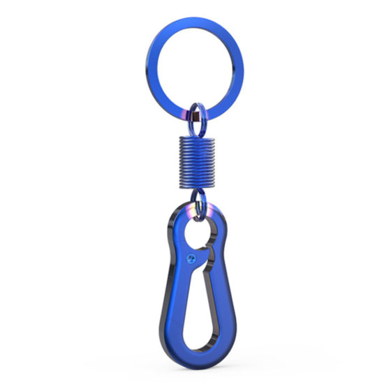 Universal Modified Blue Burning Aluminum Keychain DIY Key Cover Shell Fit For Motorcycle Car ATV Key - Image 3