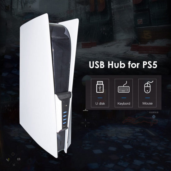 5-in1 Splitter Expander Extension Hub For PS5 USB3.0 High Speed Multi Port Adapter for PS5 - Image 2