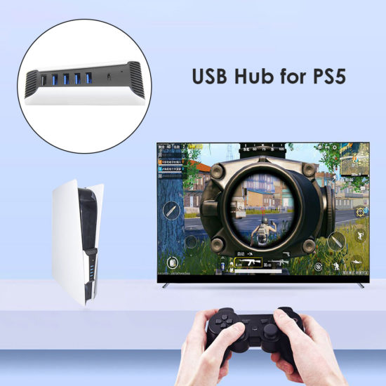 5-in1 Splitter Expander Extension Hub For PS5 USB3.0 High Speed Multi Port Adapter for PS5 - Image 3