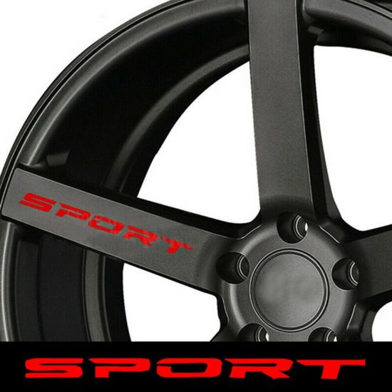 Strong Sticker Car Body Car Door Rims Wheel Hub Racing 4PCS/SET SPORT Decal
