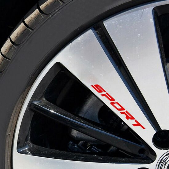 Strong Sticker Car Body Car Door Rims Wheel Hub Racing 4PCS/SET SPORT Decal - Image 2