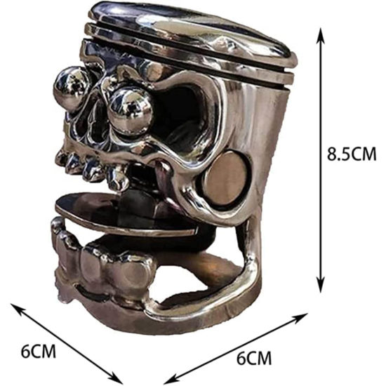 Skull/piston Shape Shifter Stick Knob Car Stainless Steel Aluminum gear Shift Universal Fit Most AT-MT - Image 3