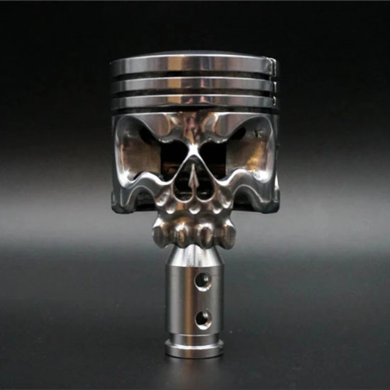 Skull/piston Shape Shifter Stick Knob Car Stainless Steel Aluminum gear Shift Universal Fit Most AT-MT
