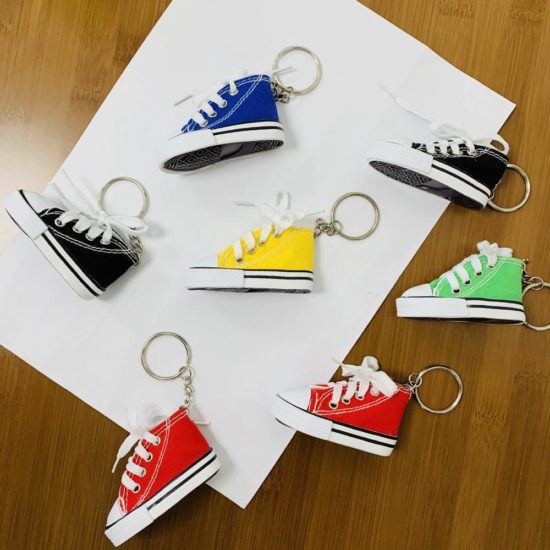 1 Pcs Creative Tripod Cover for Motorcycle Bicycle Side Shoe Support Electric Bike Tripod Decor Mini Shoes Key Chain - Image 2