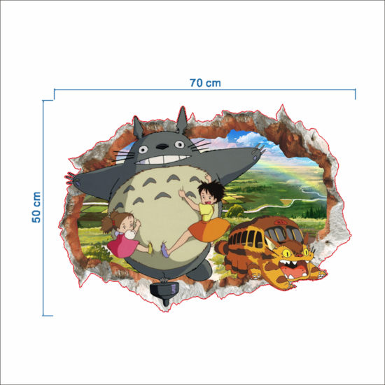 3d Broken Hole Wall Stickers For Room Decoration Anime Diy Home Decals Pvc Anime Naruto Posters - Image 2