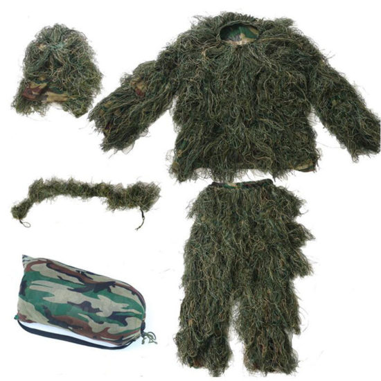 3D Tactical Suit Military Hunting Camouflage Outdoor Jungle Clothes Pretend Pubg Suit - Image 3