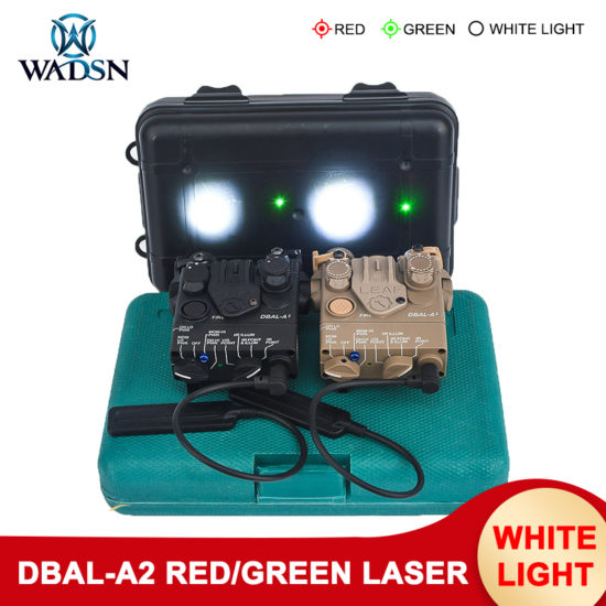 Flashlight Laser Tactical Red Green Dot Double Beam Aiming Guns Weapon AR15 Gun Light No Infrared