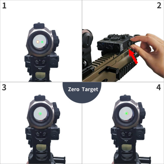 Flashlight Laser Tactical Red Green Dot Double Beam Aiming Guns Weapon AR15 Gun Light No Infrared - Image 2