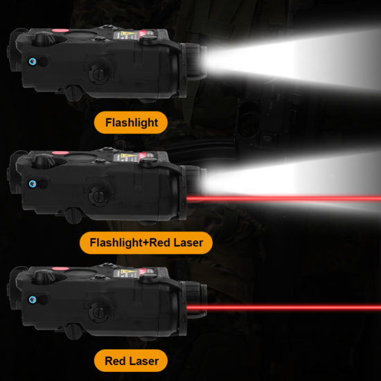 Battery Box Red Dot Laser+White LED Flashlight+ IR Night Vision 20mm Rail Hunting Rifle Airsoft PEQ - Image 2