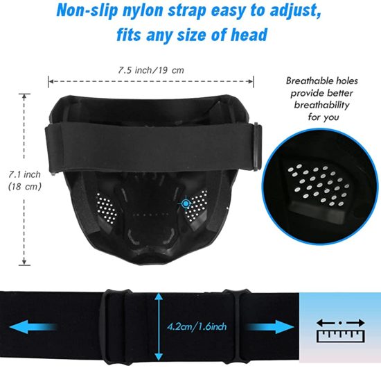 Cool Skull Face Mask With Goggles Open Face Helmet Moto Casco For Motorcycle Also - Image 3