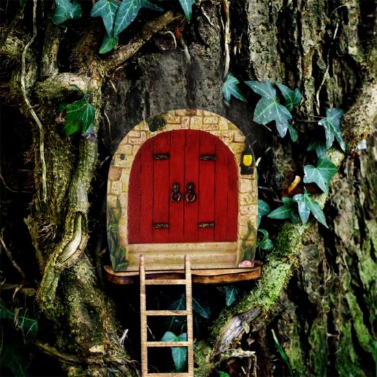 6 Pcs/Set Fairytales Tree Door Wooden Dwarf For Garden Decoration - Image 3
