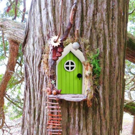 6 Pcs/Set Fairytales Tree Door Wooden Dwarf For Garden Decoration