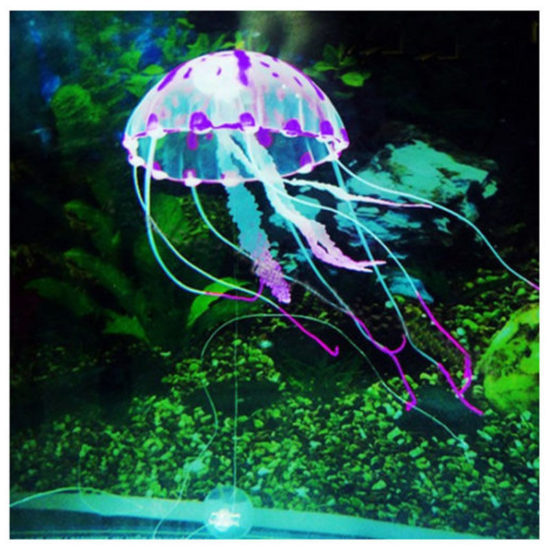 jellyfish decoration fish tank live plants ornament luminous aquatic landscape - Image 2