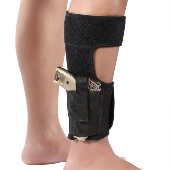 Tactical Ankle Pistol Holster Concealed with Elastic Fixing Strap Handgun Pouch - Image 2