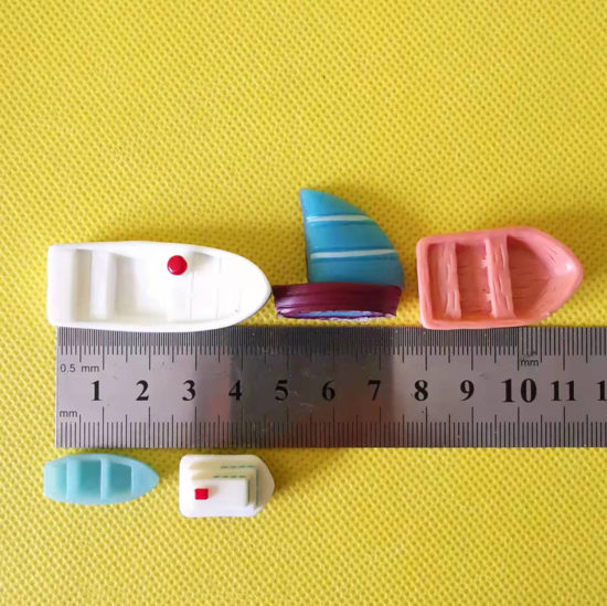 10 Pcs/sailing boat/doll house//miniatures lovely cute fairy garden gnome/moss terrarium decor/crafts/bonsai/ DIY - Image 2