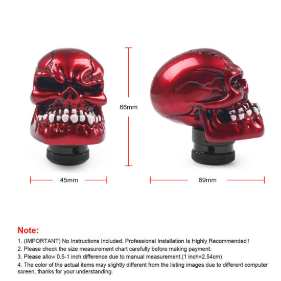 Racing Manual Gear Shifter Skull Car Accessories - Image 2