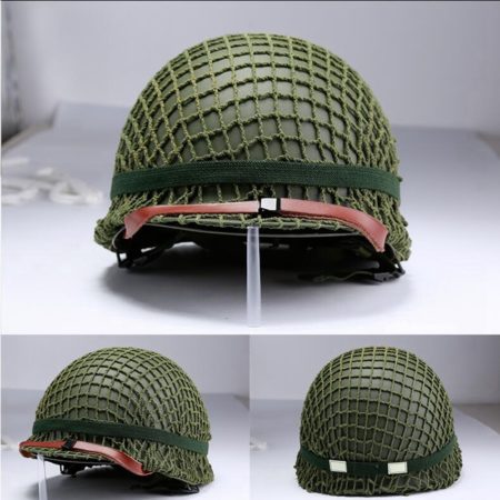 Helmet US Army M1 Green Version Adjustable With Mesh / Canvas Tactical Hard Helmet For Adults