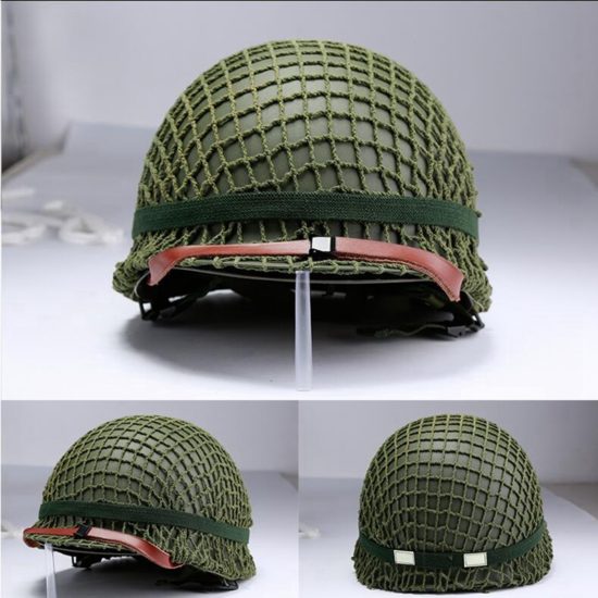 Helmet US Army M1 Green Version Adjustable With Mesh / Canvas Tactical Hard Helmet For Adults