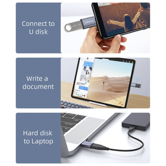USB 3.0 Type-C Adapter For Macbook Xiaomi Samsung AndroidPc Connector - Image 3