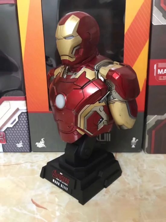 Marvel Iron Man Mark XLIII 43 Bust Model Kit with LED Light PVC Figure Model Toy - Image 2