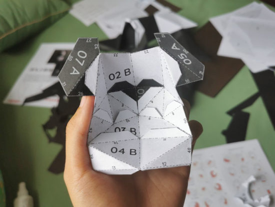 DIY 3D Panda paper model on 55cm tree wall hanging home decoration geometric art model - Image 2