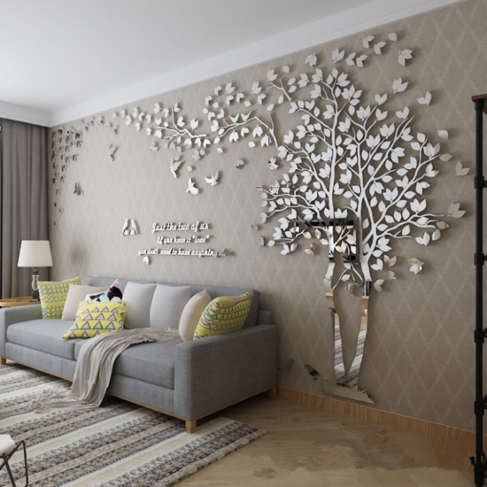 3D Tree DIY Wall Decoration Large Size For Interior Acrylic Stickers For Living Room TV