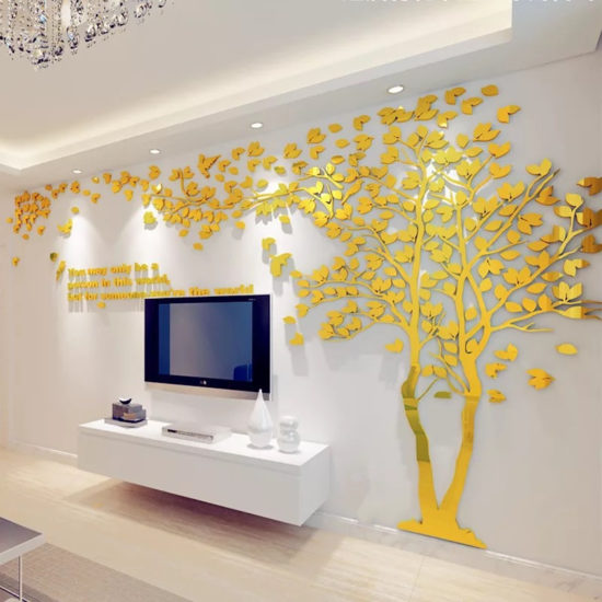 3D Tree DIY Wall Decoration Large Size For Interior Acrylic Stickers For Living Room TV - Image 2
