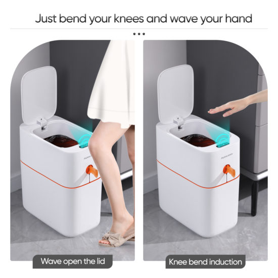 Trash Can From JOYBOS, Smart Sensor Automatic Packing 13L Kitchen Bathroom Waterproof And Privacy - Image 2