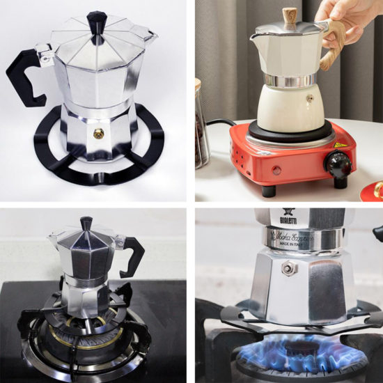 1pc Iron Gas Stove Plate Cooker Coffee Holder Stand Durable Coffee Maker Rack - Image 2