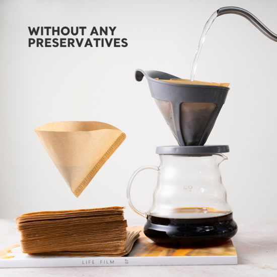 ICafilas Coffee Filter PaperCount Disposable Coffer Filters Natural Cone U - Shaped Unbleached Coffee Filter Fit Coffee Dripp