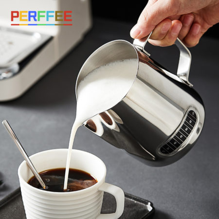 Coffee Latte Milk Frothing Stainless Steel For Espresso Barista Pitcher With Temperature indicator