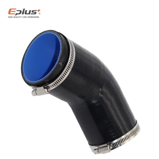Universal Silicone Intercooler Turbo Intake Pipe Connector From EPLUS 45 Degrees Multiple Sizes Black - Image 2