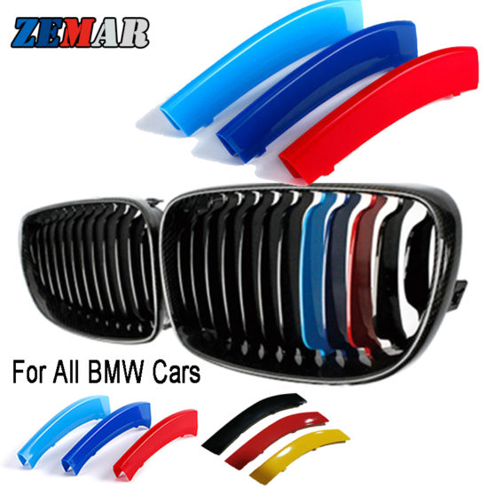 Grille Trim Strips Car Racing Front 3pcs For BMW M Power E46-E90-E91-E92-E93-F30-E60-E61-F10-G30-G20-F07-F11-F18 Performance