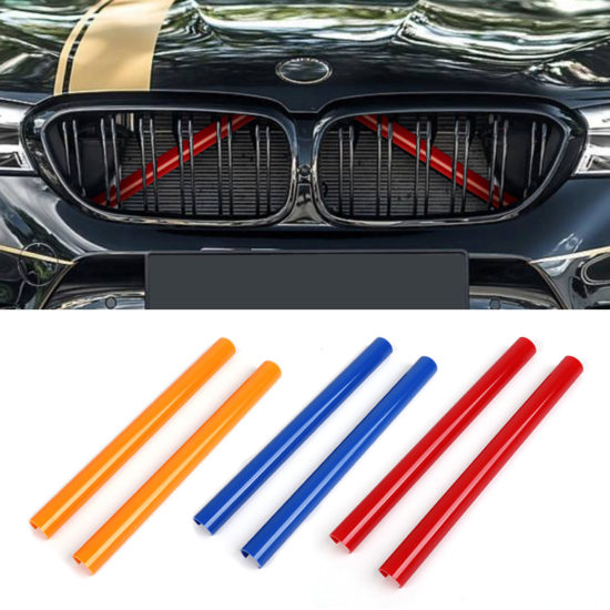 A Pair Front Grille Trim Strips For BMW F30-F31-F32-F33-F34-F36-F20-F21-F22-F23-G29 Car Sport Styling