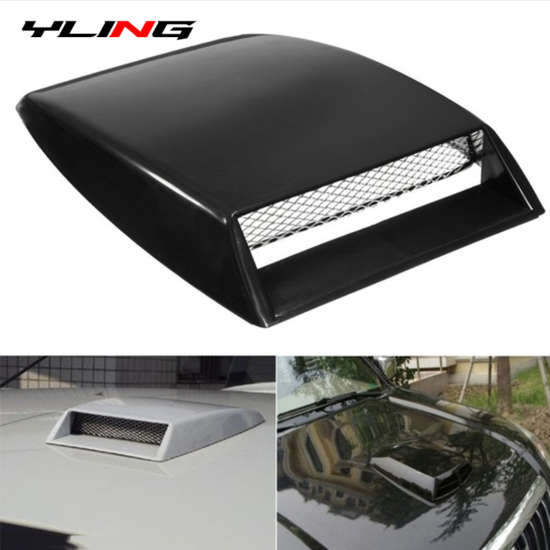 Universal Engine Hood Air Flow Sticker Cover Carbon Black White Grey Decorative Accessories