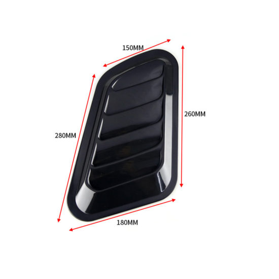 Universal Carbon Fiber Car Decorative Air Flow Intake Cover And Black Plastic - Image 3