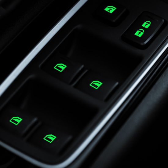 Window Button Luminous Sticker, Lifter Switch Night Fluorescent Decals Car Interior Stickers - Image 3