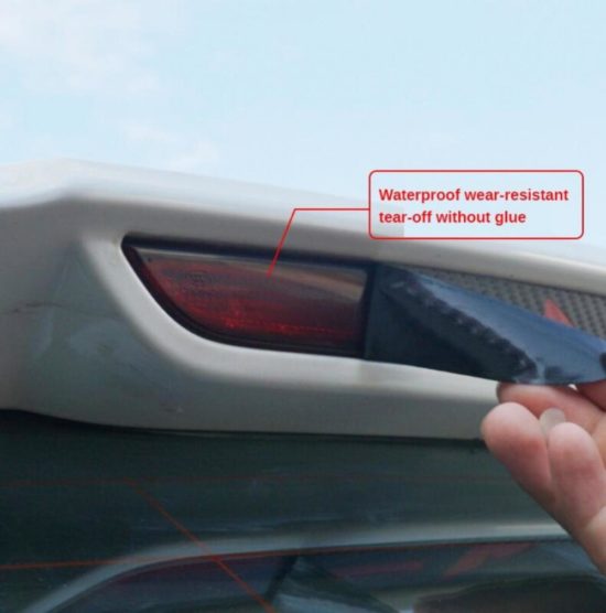 Sticker Tail Brake Reflective Light Protector Carbon Fiber Car Styling Decor Stickers Car Accessories For Chery Logo Tiggo 7 Pro - Image 2