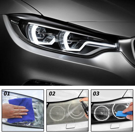 Car Headlight Polishing Agent Scratch Remover Repair Fluid Headlight Polish And Maintenance Liquid Kit Auto Accessories - Image 3