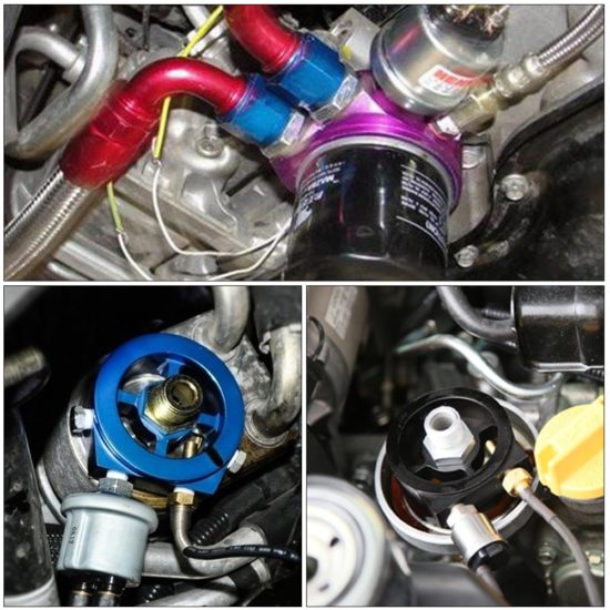 Car Aluminum Universal Oil Filter Adapter PQY - For Oil Cooler Plate Kit AN10 - Image 3