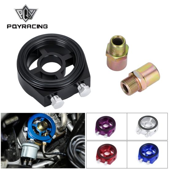 Car Aluminum Universal Oil Filter Adapter PQY - For Oil Cooler Plate Kit AN10
