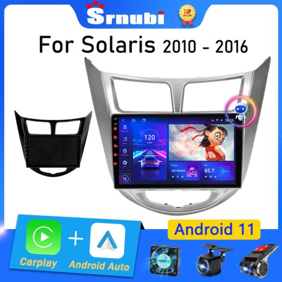 Car screen Radio Android11 For Hyundai Solaris Verna Accent 2010-2016 Multimedia Video Player Navigaion GPS