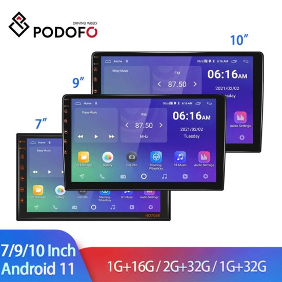 Android11 Car screen 32G 2Din 7-10 Inch Universal WIFI GPS Car Audio Multimedia Player For Nissan Toyota Kia