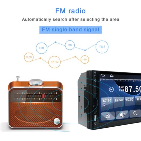 Android Car screen Radio Universal 2 Din with Screen Camera GHC 7inch RC Car Multimedia Player - Image 2