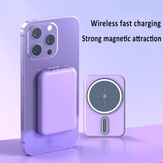 Mini Power Bank Magnetic Portable Large Capacity 20000mAh Wireless Fast Charging for iPhone12-13