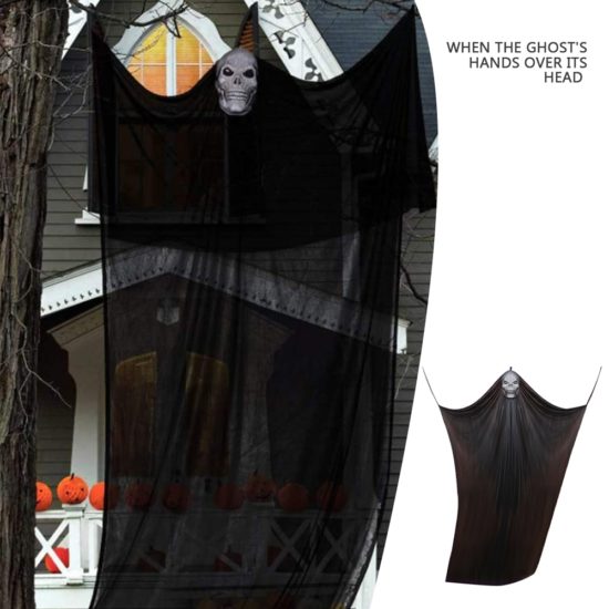 Hanging Flying Ghost Decorations With Scary Voice, Upgraded Haunted House Toy For Indoor Outdoor Garden Lawn Party - Image 2