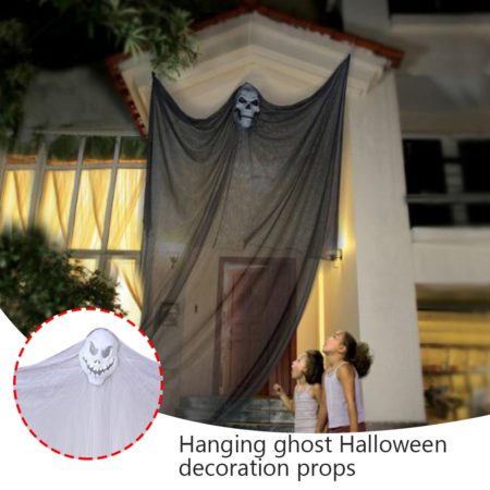 Hanging Flying Ghost Decorations With Scary Voice, Upgraded Haunted House Toy For Indoor Outdoor Garden Lawn Party