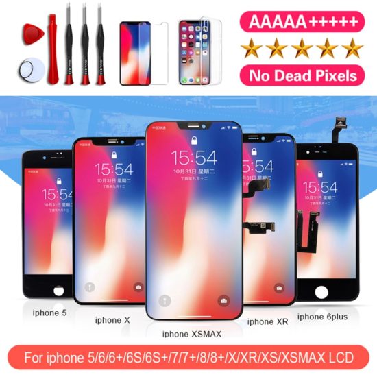 LCD Screen OLED For iPhone 7-8-6S Plus X-XR-XS MAX  11Pro-12Mini With 3D Touch Incell Replacement Display No Dead Pixel