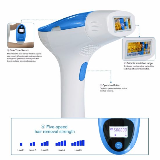 Hair removal Epilator a Laser Face Body 500000 Flashes Malay Hair Removal For Home Use And Clinic - Image 3
