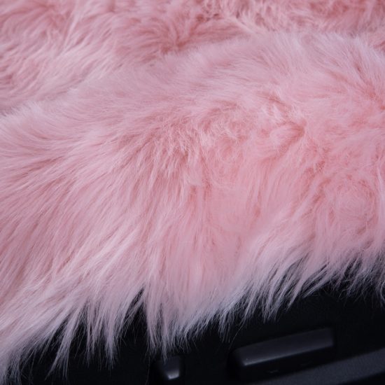 Faux Warm Car Back Seat Cover, Artificial Plush Black Cute Coche 1psc - Image 3